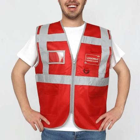 FOSFORLU KIRMIZI GÜVENLİK YELEĞİ (Y-177) — Ürün Görünümü